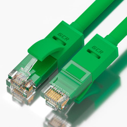 Greenconnect Патч-корд прямой 0.2m, UTP кат.5e, зеленый, позолоченные контакты, 24 AWG, литой, GCR-LNC05-0.2m, ethernet high speed 1 Гбит/с, RJ45, T568B