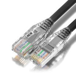 GCR Патч-корд 3.0m LSZH UTP кат.6А, черный, коннектор ABS, 24 AWG, ethernet high speed 10 Гбит/с, RJ45, T568B, GCR-56964