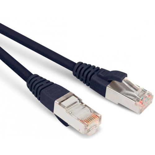 Патч-корд Hyperline PC-LPM-STP-RJ45-RJ45-C5e-5M-LSZH-BK PC-LPM-STP-RJ45-RJ45-C5E-5M F/UTP RJ-45 вил.-вилка RJ-45 кат.5E 5м черный LSZH 26AWG