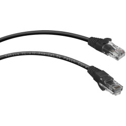 Патч-корд Cabeus PC-UTP-RJ45-CAT.5E-5M-BK U/UTP RJ-45 вил.-вилка RJ-45 кат.5E 5м черный ПВХ