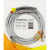 Патч-корд Lanmaster LAN-PC45/S6A-5.0-GY FTP RJ-45 вил.-вилка RJ-45 кат.6A 5м серый LSZH (уп.:1шт)
