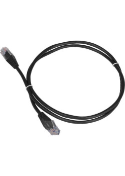 Патч-корд Lanmaster TWT-45-45-2.0-BK UTP RJ-45 вил.-вилка RJ-45 кат.5E 2м черный ПВХ (уп.:1шт)