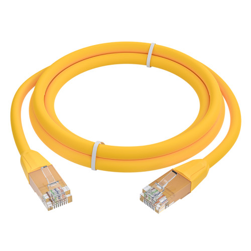 GCR Патч-корд прямой 1.5m LSZH UTP кат.6, желтый, 24 AWG, литой без фиксатора, ethernet high speed, RJ45, T568B, GCR-52788