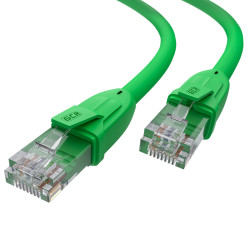 Кабель патч-корд U/UTP 6 кат. 0.2м GCR GCR-52947 зеленый, 24 AWG, литой, ethernet high speed, RJ45, T568B