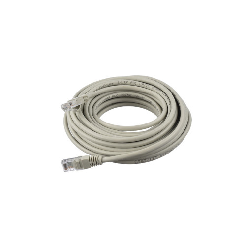 Патч-корд GoPower RJ-45 (m)-RJ-45 (m) 20.0м кат.5е ПВХ 26AWG CCA серый в пакете (1/20)