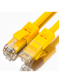 Greenconnect Патч-корд прямой 3.0m, UTP кат.5e, желтый, позолоченные контакты, 24 AWG, литой, GCR-LNC02-3.0m, ethernet high speed 1 Гбит/с, RJ45, T568B