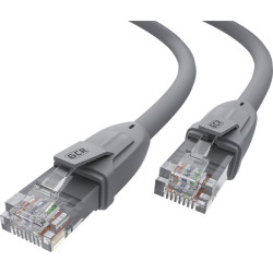 GCR Патч-корд прямой 20.0m UTP кат.6, серый, 24 AWG, ethernet high speed, RJ45, T568B, GCR-52599