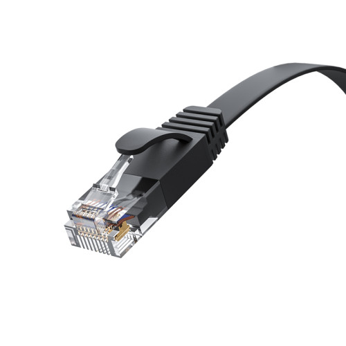 GCR Патч-корд PROF плоский прямой 15.0m, UTP медь кат.6, черный, 30 AWG, ethernet high speed 10 Гбит/с, RJ45, T568B, GCR-52857 GCR Патч-корд PROF плоский прямой 15.0m, UTP медь кат.6, черный, 30 AWG, ethernet high speed 10 Гбит/с, RJ45, T568B, GCR-52857