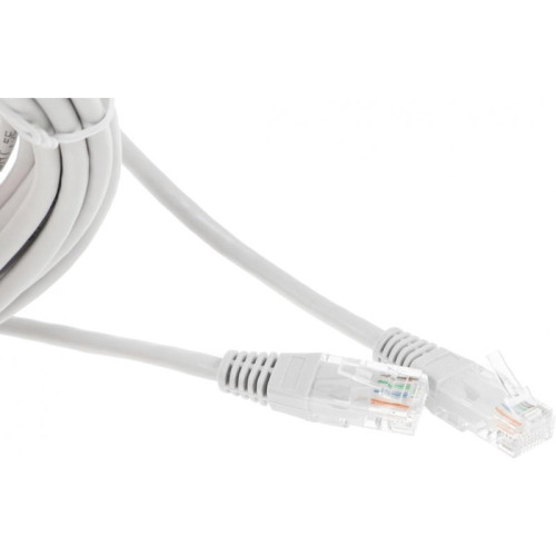 Патч-корд Lanmaster TWT-45-45-5.0-GY UTP RJ-45 вил.-вилка RJ-45 кат.5E 5м серый ПВХ (уп.:1шт)