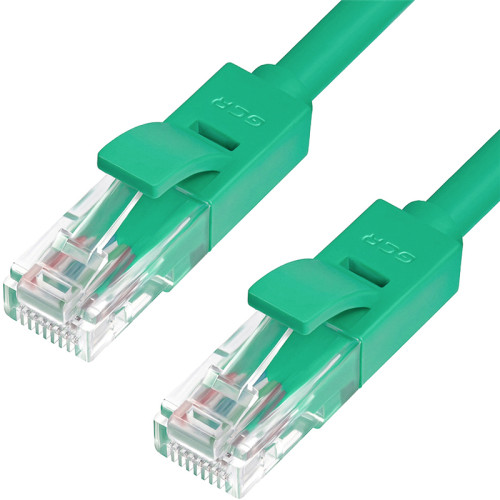 Greenconnect Патч-корд прямой 0.2m, UTP кат.5e, зеленый, позолоченные контакты, 24 AWG, литой, GCR-LNC05-0.2m, ethernet high speed 1 Гбит/с, RJ45, T568B