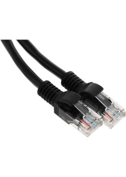 Патч-корд Premier PP12-1M/BK 1000Гбит/с UTP 4 пары cat.5E CCA molded 1м черный RJ-45 (m)-RJ-45 (m)