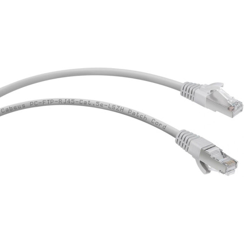 Патч-корд Cabeus PC-FTP-RJ45-CAT.5E-1.5M-LSZH F/UTP RJ-45 вил.-вилка RJ-45 кат.5E 1.5м серый LSZH