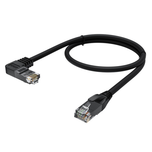 GCR Патч-корд прямой 1.0m UTP кат.5e, черный, правый угол, литой, ethernet high speed, RJ45, T568B, GCR-53123 GCR Патч-корд прямой 1.0m UTP кат.5e, черный, правый угол, литой, ethernet high speed, RJ45, T568B, GCR-53123