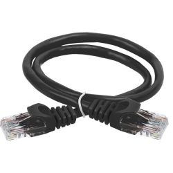 Шнур коммутационный кат.5Е UTP 3м черный GENERICA