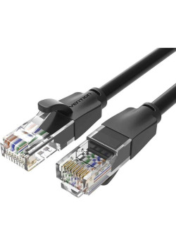 Патч-корд Vention прямой UTP cat.6, RJ45 - 10м. Черный