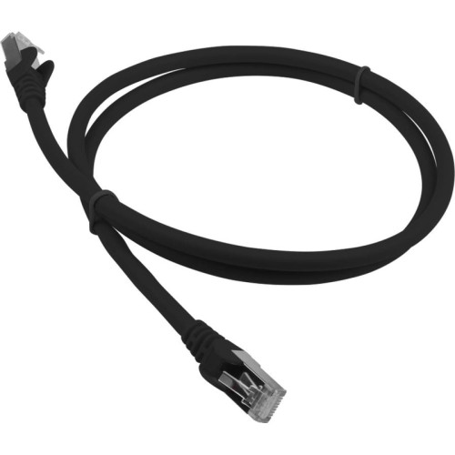 Патч-корд Lanmaster LAN-PC45/S6A-0.5-BK FTP RJ-45 вил.-вилка RJ-45 кат.6A 0.5м черный LSZH