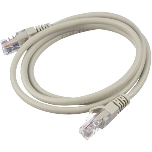 Патч-корд/ Патч-корд GoPower RJ-45 (m)-RJ-45 (m) 1.0м кат.5е ПВХ 26AWG CCA серый в пакете (1/100)