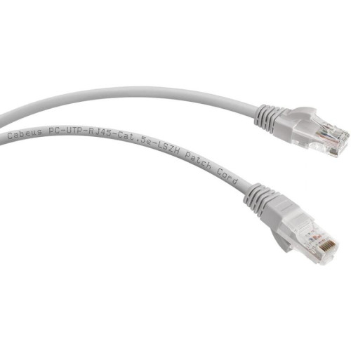 Патч-корд Cabeus PC-UTP-RJ45-CAT.5E-20M-LSZH U/UTP RJ-45 вил.-вилка RJ-45 кат.5E 20м серый LSZH
