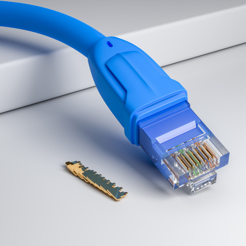 GCR Патч-корд прямой 0.75m UTP кат.6, синий, 24 AWG, ethernet high speed, RJ45, T568B, GCR-52399