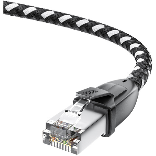 GCR Патч-корд PROF прямой 0.5m, UTP медь кат.6, STRONG черно-белый нейлон, ethernet high speed 10 Гбит/с, T568B, GCR-52775 GCR Патч-корд PROF прямой 0.5m, UTP медь кат.6, STRONG черно-белый нейлон, ethernet high speed 10 Гбит/с, T568B, GCR-52775