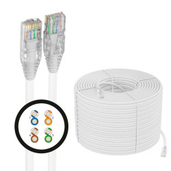 4PH Кабель LAN витая пара 300m в бухте, UTP кат.5e, CCA 4х2х0,5 (24AWG), одножильный (Solid), белый, 4PH-R90921