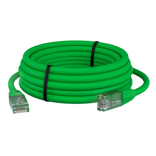 GCR Патч-корд прямой 1.0m LSZH UTP кат.6, зеленый, 24 AWG, литой без фиксатора, ethernet high speed, RJ45, T568B