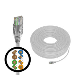 4PH Кабель LAN витая пара 200m в бухте, UTP кат.5e, CCA 4Px7/0.2mm (24AWG), многожильный (Stranded), белый, 4PH-R90896