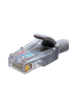 Патч-корд Suprlan 10-0141 UTP RJ-45 вил.-вилка RJ-45 кат.5E 0.5м серый LSZH 26AWG