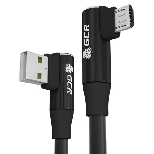 GCR Кабель PREMIUM 0.15m MicroUSB угловой для PowerBank, силикон белый, AL case черный, GCR-53908 GCR Кабель PREMIUM 0.15m MicroUSB угловой для PowerBank, силикон белый, AL case черный, GCR-53908