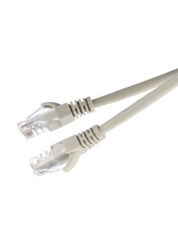 Патч-корд GoPower RJ-45 (m)-RJ-45 (m) 0.5м кат.5е ПВХ 26AWG CCA серый в пакете (1/250)
