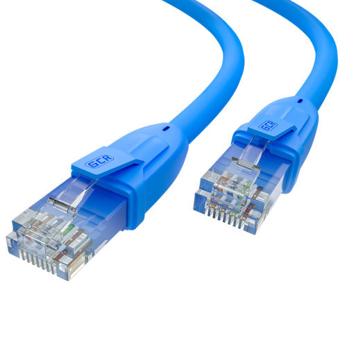 Greenconnect Патч-корд прямой 0.5m UTP кат.6, синий, 24 AWG, литой, ethernet high speed, RJ45, T568B