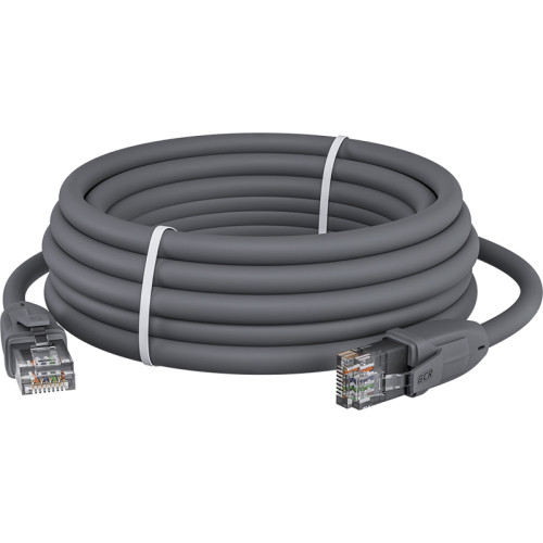 GCR Патч-корд прямой 20.0m UTP кат.6, серый, 24 AWG, ethernet high speed, RJ45, T568B, GCR-52599