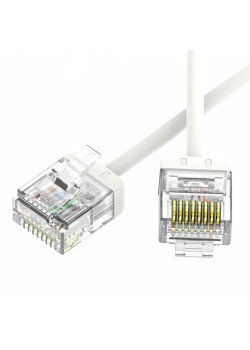 Патч-корд неэкранированный Ultra SLIM CAT6 U/UTP 4х2, 32 AWG, LSZH, белый, 2м