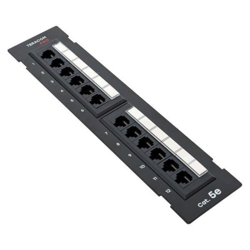 Патч/ Патч-панель настенная TERACOM PRO Cat.5E неэкранированная UTP 12 портов RJ-45 Dual IDC