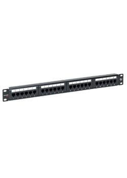 Патч-панель TERACOM PRO 19'' Cat.5E 1U неэкранированная UTP 24 порта RJ-45 Dual IDC