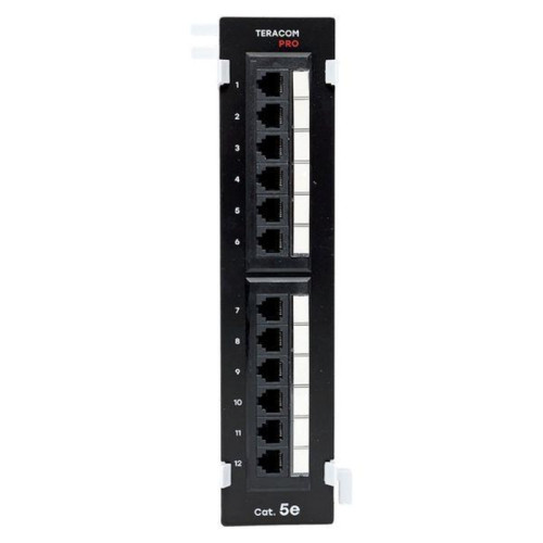 Патч/ Патч-панель настенная TERACOM PRO Cat.5E неэкранированная UTP 12 портов RJ-45 Dual IDC