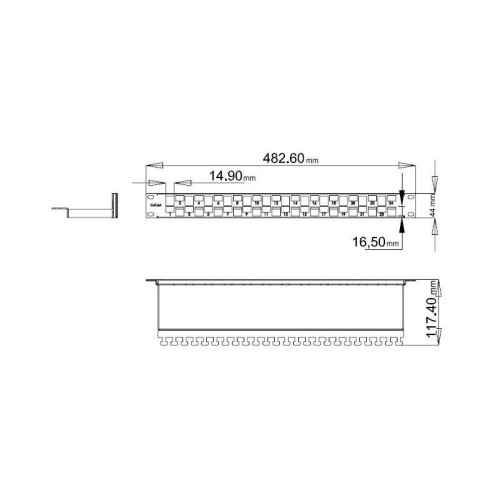 Патч-панель наборная Hyperline PPBL3-19-24S-RM 19