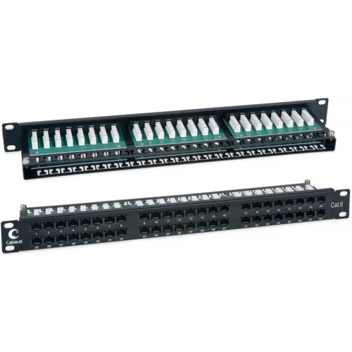 Патч-панель Cabeus PLHD-48-CAT.6-DUAL 19 Патч-панель Cabeus PLHD-48-CAT.6-DUAL 19