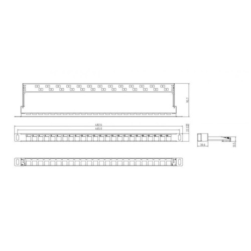 Патч-панель наборная Hyperline PPBLHD-19-24S-SH-RM 19