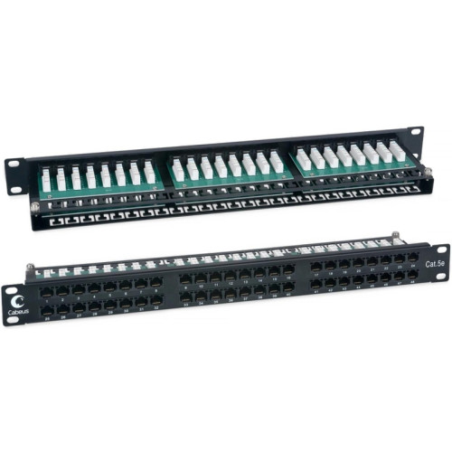 Патч-панель Cabeus PLHD-48-CAT.5E-DUAL 19 Патч-панель Cabeus PLHD-48-CAT.5E-DUAL 19