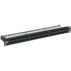 1U патч-панель кат. 6 UTP 48 пт. Dual IDC выс. плотн.