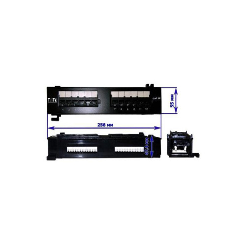 Патч-панель Lanmaster TWT-PP12UTP-H 10