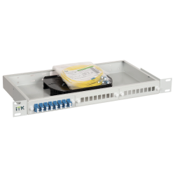 Кросс укомплектованный 1U : SC (Simplex) 8шт;  (OS2)