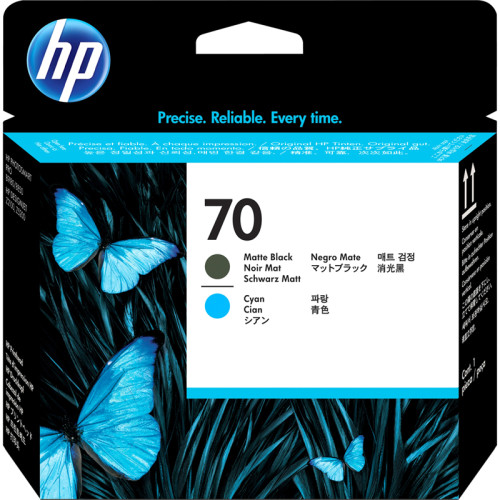 Печатающая головка/ HP 70 Matte Black and Cyan Printhead