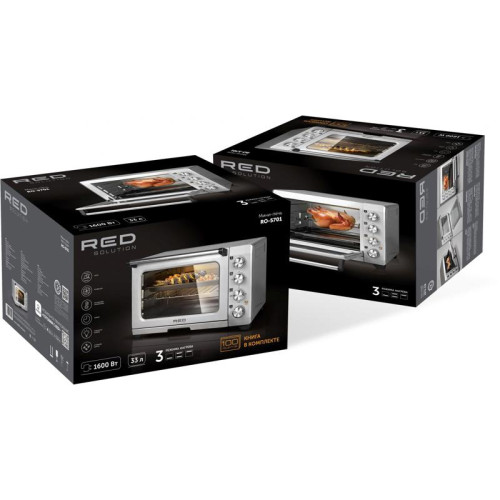 Мини-печь Red Solution RO-5701 33л. 1600Вт серебристый