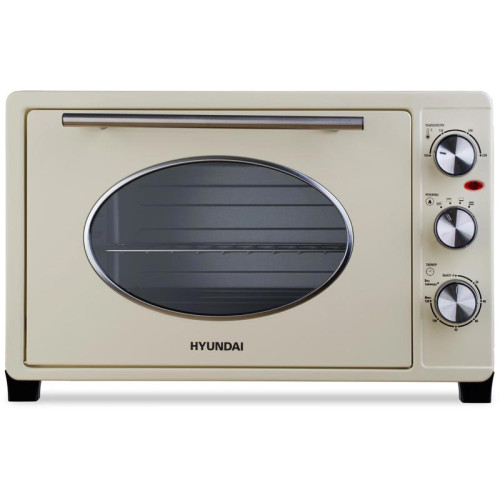 Мини-печь Hyundai MIO-HY084 33л. 1500Вт бежевый/хром