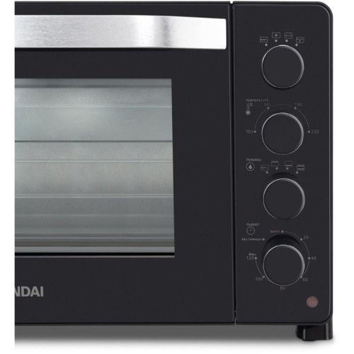 Мини-печь Hyundai MIO-HY081 38л. 2000Вт серебристый/черный