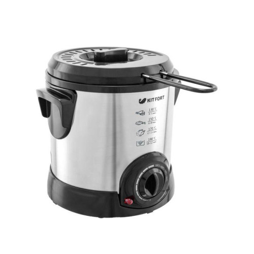 Фритюрница Kitfort КТ-2009 1000Вт серебристый/черный