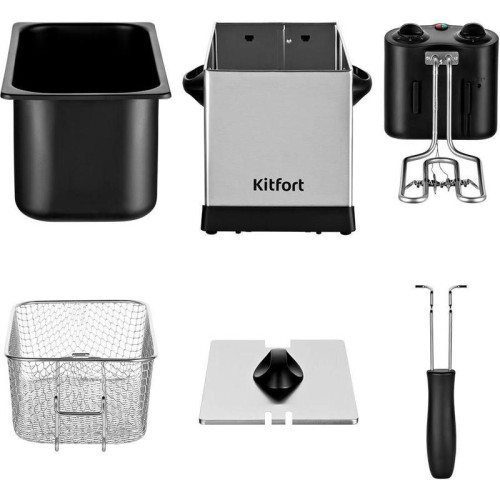 Фритюрница Kitfort КТ-4052 2000Вт серебристый/черный