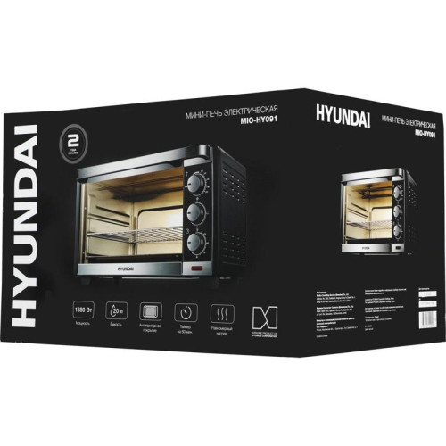 Мини-печь Hyundai MIO-HY091 20л. 1380Вт черный